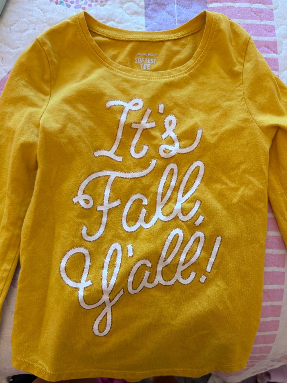 Yellow Long-Sleeve Tee it’s Fall Ya’ll